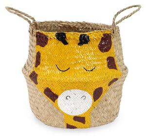 Жълта/естествена детска кошница за играчки от морска трева ø 30x28 cm Giraffe – Compactor