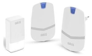 К-кт 2 бр. Безжичен звънец за контакт 230V IP44 бял