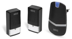Безжичен звънец за контакт 230V + 2 бутона IP44 черен
