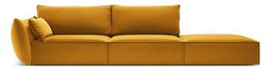 Кадифен диван в цвят горчица ляв ъгъл 264 cm Vanda – Mazzini Sofas