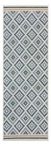 Жълто-син килим за открито и закрито 80x230 cm Zia Trellis – Flair Rugs