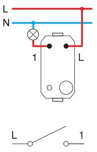 TEM Еднополюсен ключ 16A 1M, Modul - SM10