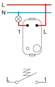 TEM Бутон NO 16A 1M, Modul - SM11