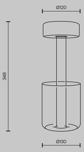 Maytoni MOD229TL-L3W3K1 - LED преносима настолна лампа 3W/5V бяла/прозрачна