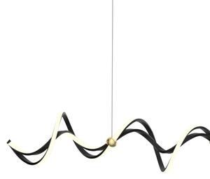 LED Пендел COLIA LED/55W/230V черен/златист