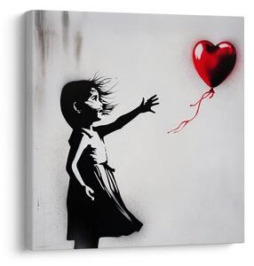 Картина на платно – Сърце във вятъра street art