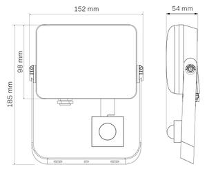 LED Екстериорен прожектор със сензор MILKY LED/30W/230V 4000K IP65