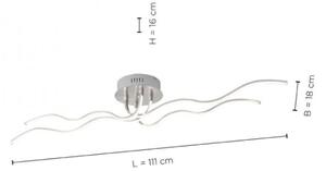 JUST LIGHT. 15126-55 - LED Полилей за повърхностен монтаж WAVE LED/29,4W/230V хром