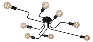 Briloner 2888-085 - Полилей за повърхностен монтаж FARETTO 8xE27/60W/230V черен