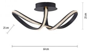 JUST LIGHT. 8475-18 - LED Димируем полилей за повърхностен монтаж BRILLA LED/29W/230V черен