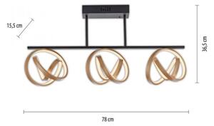 JUST LIGHT. 6245-18 - LED Полилей за повърхностен монтаж LOOP 3xLED/11W/230V 2700-5000K + д.у
