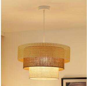 Brilagi - Висяща лампа CEDAR LUNETA 1xE27/15W/230V пр.45 ратан кафяв/крем