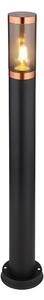 Globo 31588BC - Екстериорна лампа BOSTON 1xE27/23W/230V IP44 80 см черен/меден