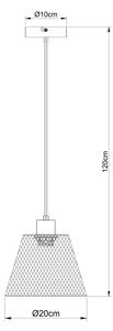 Globo 15646H - Пендел BAKU 1xE27/40W/230V Ø 20 см
