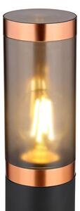 Globo 3159BC - Екстериорна лампа BOSTON 1xE27/23W/230V IP44 110 см черен/меден