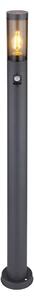 Globo 3159SAS - Екстериорна лампа със сензор BOSTON 1xE27/15W/230V IP44 110 см черен