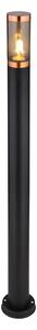 Globo 3159BC - Екстериорна лампа BOSTON 1xE27/23W/230V IP44 110 см черен/меден