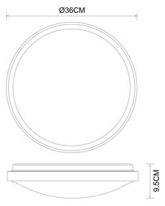 Globo 41764-18 - LED Плафониера BRUNO LED/18W/230V 3000/4000/6000K