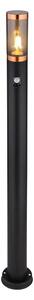 Globo 3159BCS-Екстериорна лампа със сензор BOSTON 1xE27/15W/230V IP44 110 см черен/меден
