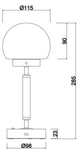 Globo 21033A-LED Акумулаторна настолна сензорна лампа HAKU LED/2,5W/5V 2700/4000/6500K антрацит