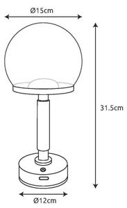 Globo 21034S - LED Акумулаторна настолна сензорна лампа HAKU LED/2,5W/5V 2700/4000/6500K черен