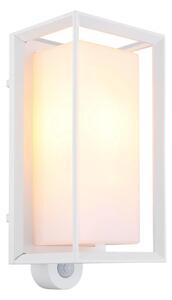 Globo 31982WS - Екстериорен аплик със сензор LOGANA 1xE27/60W/230V IP44 бял