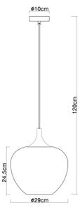 Globo 15548H1W - Пендел MAXY 1xE27/60W/230V Ø 29 см бял