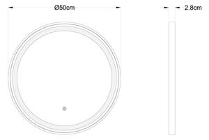 Globo 84035 - LED огледало RIVAS с подсветка, 10W, 230V, Ø 50 см