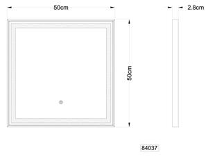 Globo 84037 - LED Димируем огледало с подсветка RIVAS LED/10W/230V 50x50 см