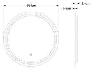 Globo 84033 - LED Димируем огледало с подсветка RIVAS LED/10W/230V 4000K Ø 55 см