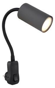Globo 57911DPG - Стенен спот с превключвател ROBBY 1xGU10/35W/230V черен