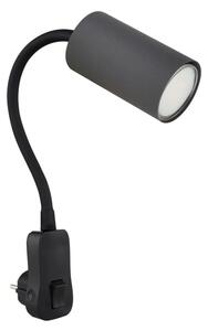 Globo 57911DPG - Стенен спот с превключвател ROBBY 1xGU10/35W/230V черен