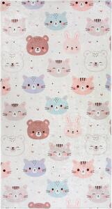 Детски килим подходящ за пране в цвят слонова кост 60x100 cm Cute Animals – Vitaus