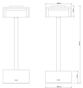 Globo 21026N - LED Димируема настолна лампа SHIRA LED/2,5W/3,7V 2700/4000/6500K матов