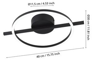 Eglo 901113 - LED Димируем плафон AMANDOLO LED/17W/230V черен + д.у