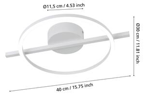 Eglo 901114 - LED Димируем плафон AMANDOLO LED/17W/230V бял + д.у
