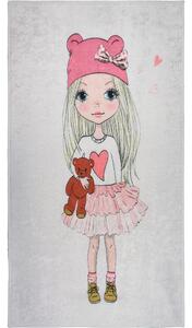 Детски килим подходящ за пране 80x120 cm Cute Girl and the Bear – Vitaus