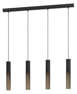 Eglo 901733 - LED Пендел BARBOTTO 4xGU10/4,5W/230V 3000K черен/кафяв
