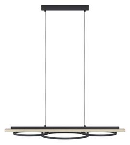 Eglo 901714-LED Димируем полилей BOYAL 2xLED/12,5W/230V+LED/15,5W бежов/черен