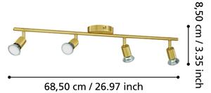 Eglo 33187 - LED Спот BUZZ-LED 4xGU10/2,8W/230V 3000K златист