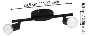 Eglo 32429 - LED Спот BUZZ-LED 2xGU10/2,8W/230V 3000K черен