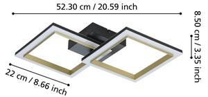 Eglo 901225-LED Димируем плафон CALLIERA LED/18,4W/230V черен/златист