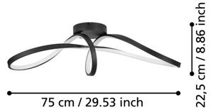 Eglo 901158-LED RGBW Димируем плафон CALAROSSA-Z LED/22W/230V черен