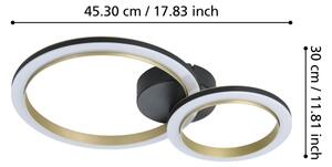 Eglo 901223 - LED Димируем плафон CALLIERA LED/12W/230V черен/златист