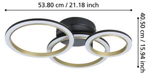 Eglo 901224 - LED Димируем плафон CALLIERA LED/20W/230V черен/златист