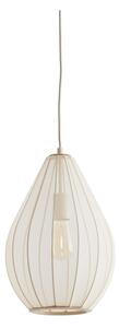 Бежово висящо осветително тяло с текстилен абажур ø 28 cm Itela – Light & Living