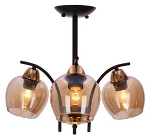 Висящ полилей MERRA 3xE27/40W/230V черен/бежов