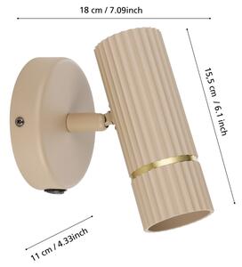 Eglo 901153 - LED аплик CAMINIA 1xGU10/5W/230V 3000K бежов