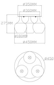 Globo 15548-3DK - Полилей за повърхностен монтаж MAXY 3xE27/40W/230V антрацит