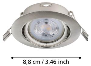 Eglo 901757 - К-кт 3x LED Лампа за окачен таван FAVAZZINA 1xGU10/4W/230V хром